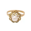 Bague en or avec perle