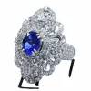 Bague en or avec tanzanite et diamants