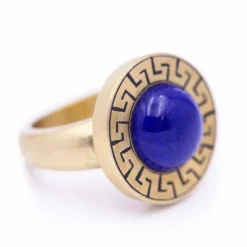 Bague en or AZTECA avec lapis-lazuli