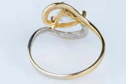 Bague en or bicolore