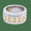 Bague en or bicolore avec diamants