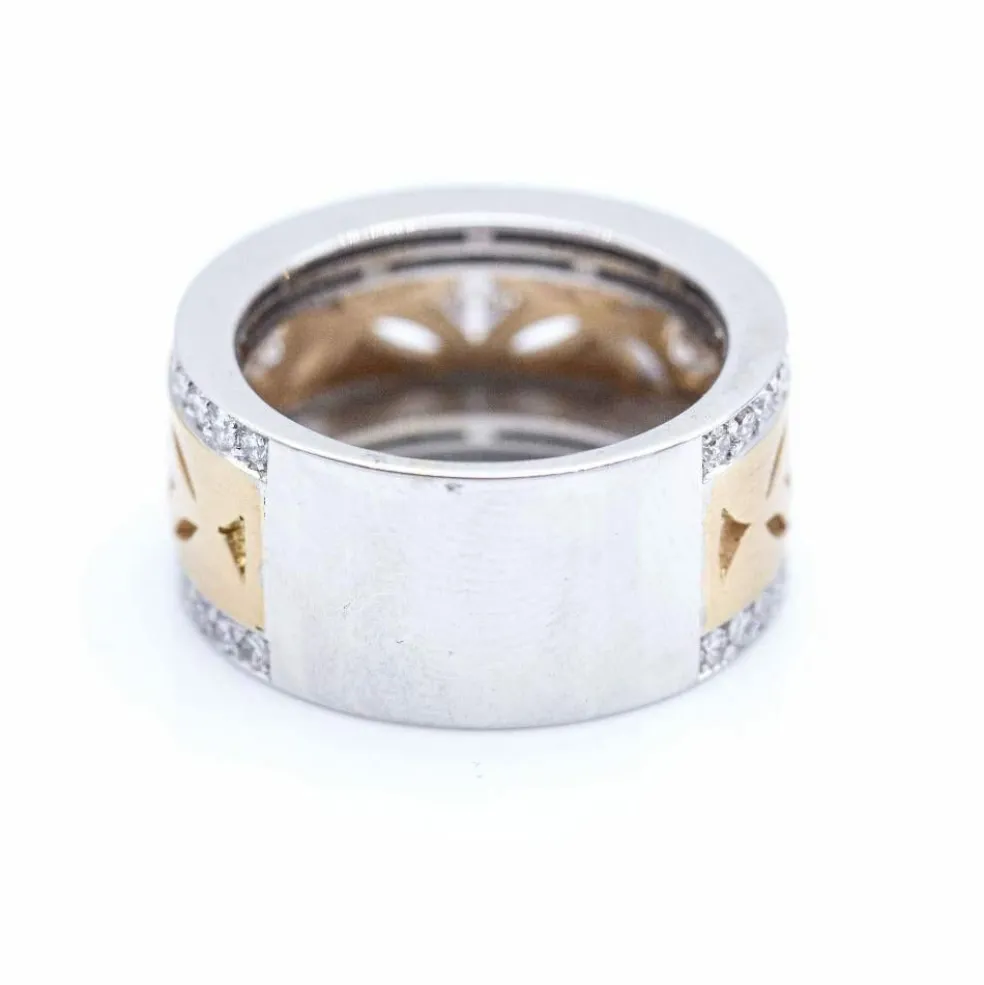 Bague en or bicolore avec diamants