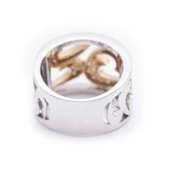 Bague en or bicolore et diamants