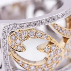 Bague en or bicolore et diamants