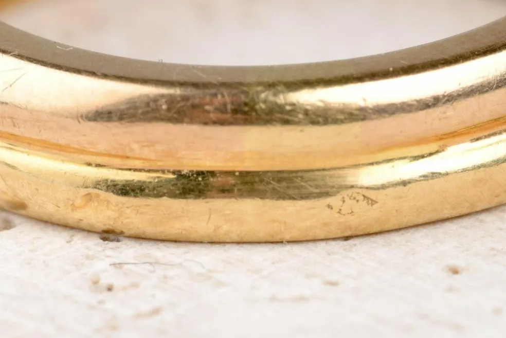 Bague en or bicolore jaune et blanc 18 carats et diamants 0,61 carats