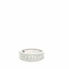 Bague en or blanc 18 carats sertie de diamants taille princesse et brillant