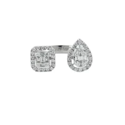 Bague en or blanc & diamants
