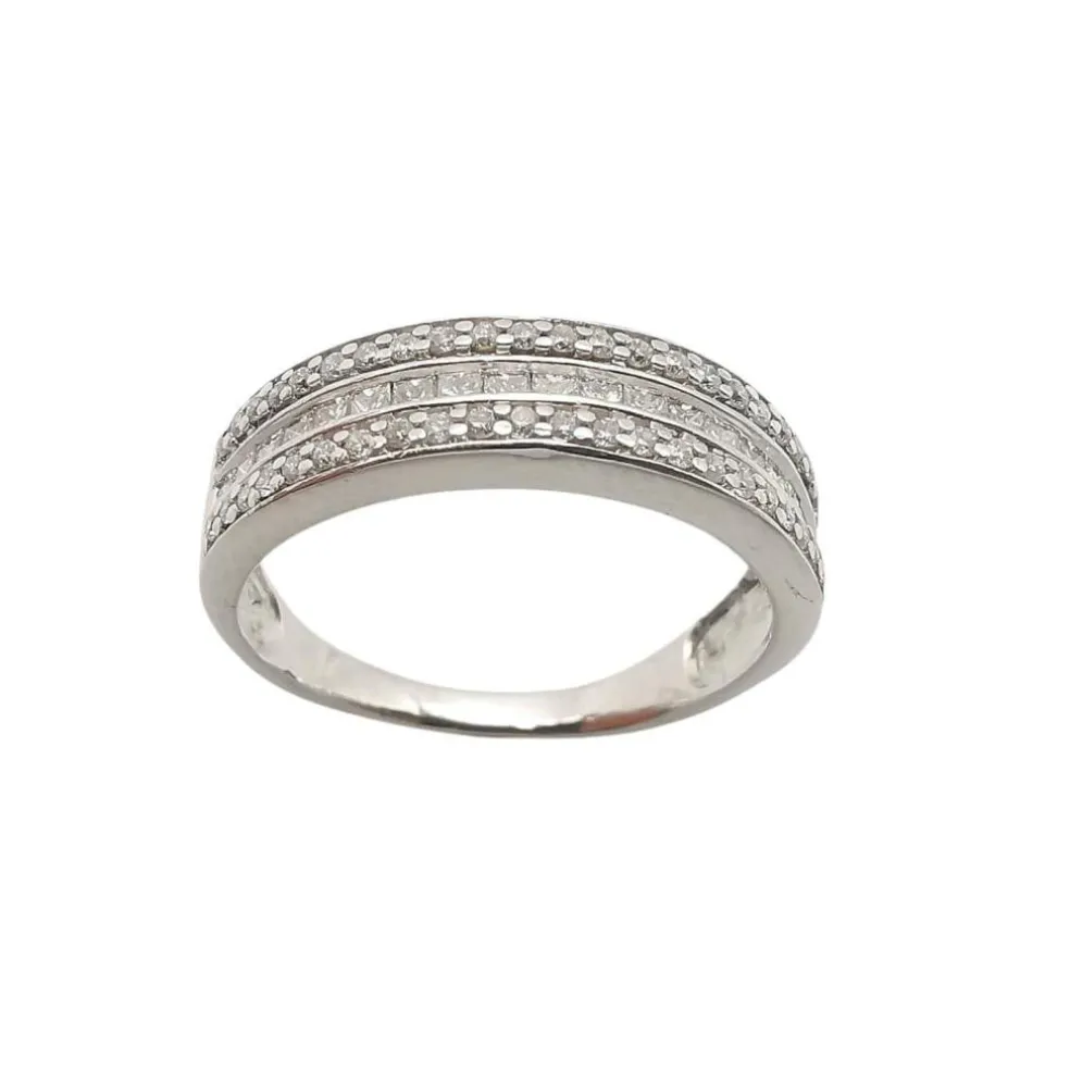 Bague en or blanc & diamants