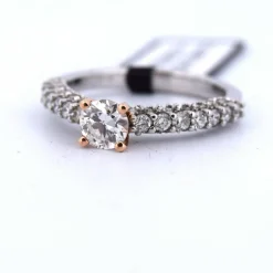 BAGUE EN OR BLANC 18 KT
