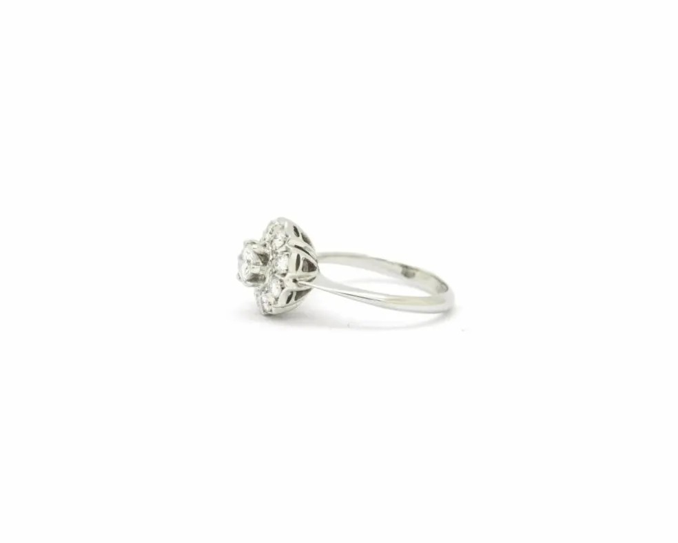 Bague en or blanc 18 kt avec diamants 0,70 ct