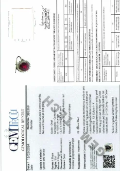 BAGUE EN OR BLANC - RUBIS ET DIAMANTS CERTIFIÉS
