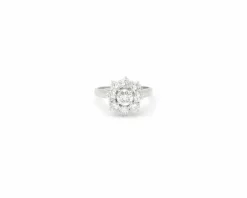 bague en or blanc avec diamants de 1,80 carat