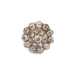 Bague en or blanc avec diamants