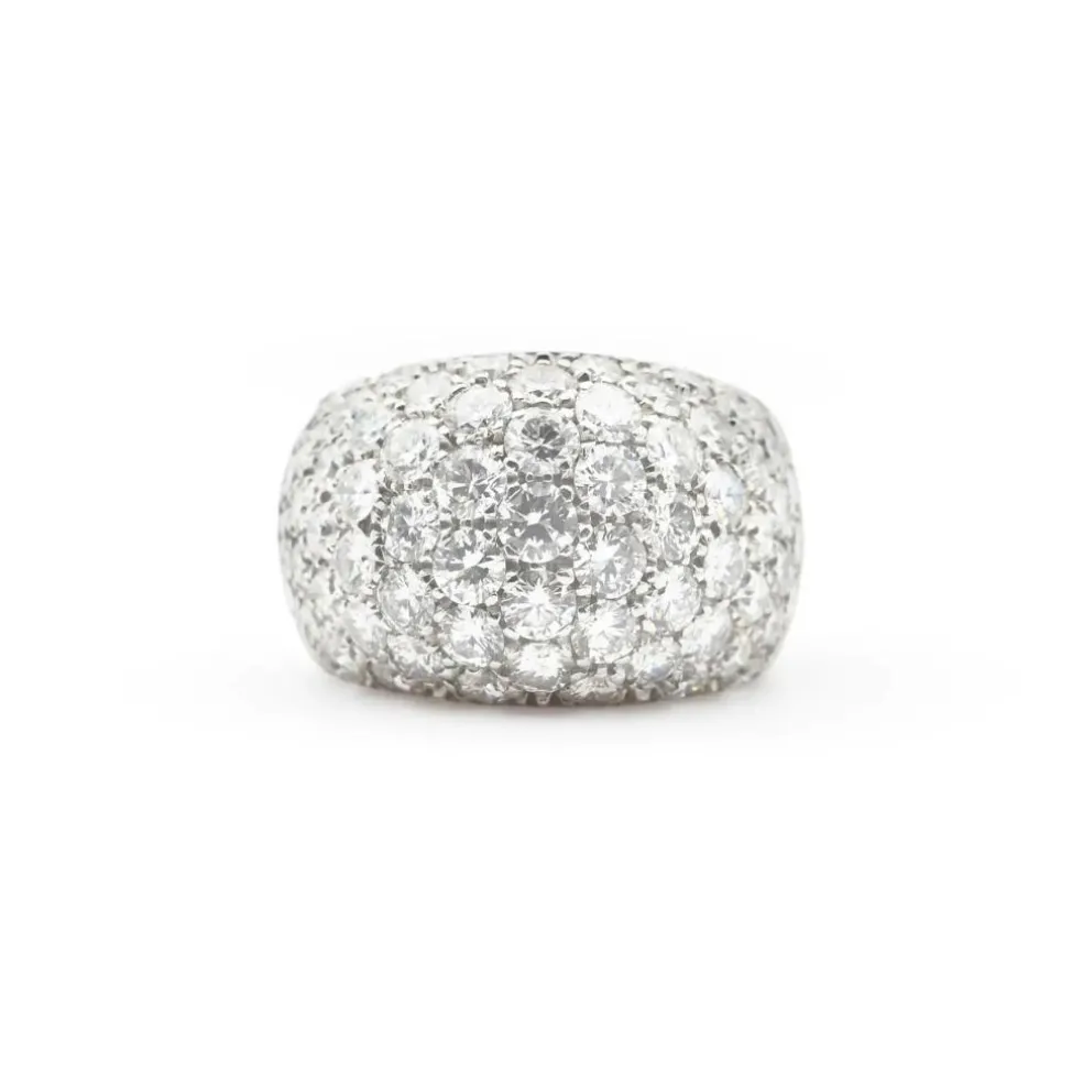 Bague en or blanc avec diamants de 2,80 carats