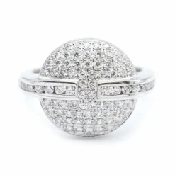 Bague en or blanc avec diamants