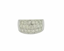 Bague en or blanc avec diamants de 1,50 ct