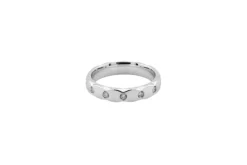 Bague en or blanc avec diamants