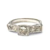 Bague en or blanc avec diamants