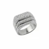 Bague en or blanc avec diamants