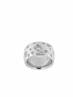 Bague en or blanc avec diamants, certifiée HRD