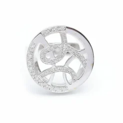 bague en or blanc avec diamants