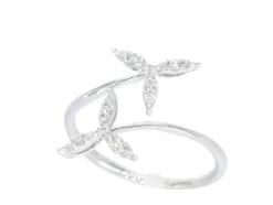 Bague en or blanc avec diamants