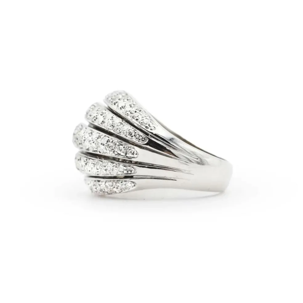 Bague en or blanc avec diamants de 0,76 carat