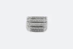 Bague en or blanc avec diamants