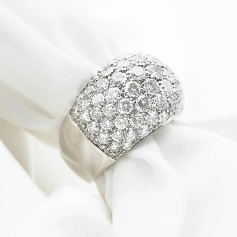 Bague en or blanc avec diamants de 2,80 carats