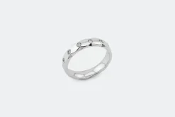 Bague en or blanc avec diamants