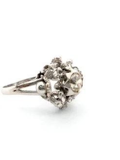 Bague en or blanc avec diamant