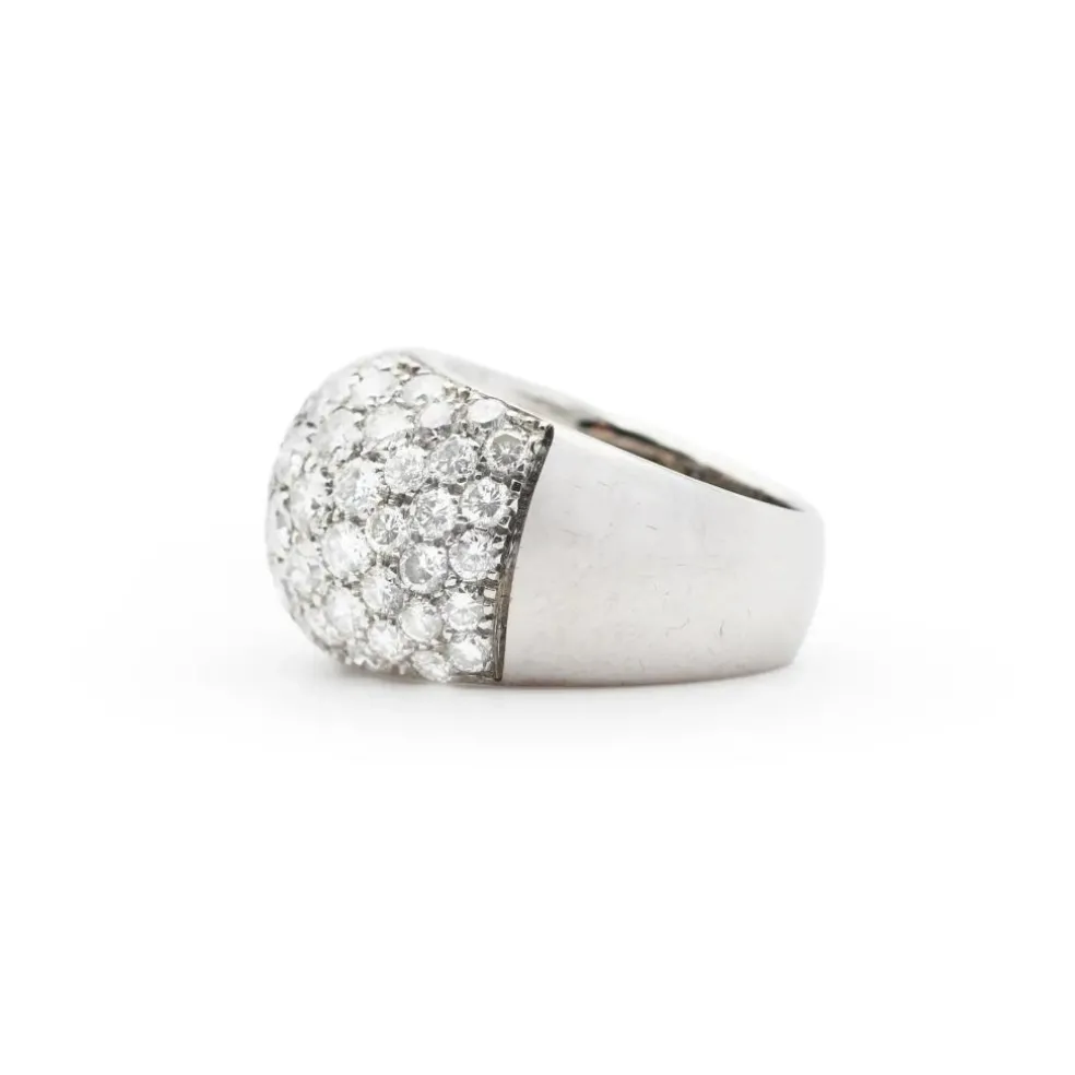 Bague en or blanc avec diamants de 2,80 carats