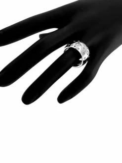 Bague en or blanc avec diamants, certifiée HRD
