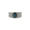Bague en or blanc avec pavé de diamants