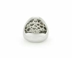 Bague en or blanc avec pavé de diamants