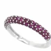 Bague en or blanc avec rubis