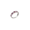 Bague en or blanc avec rubis et diamants
