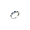 Bague en or blanc avec saphirs et diamants