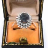 Bague en or blanc avec saphir australien