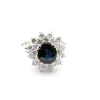 Bague en or blanc avec saphir et diamants