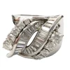 Bague en or blanc avec saphir naturel thermodiffusé et diamants