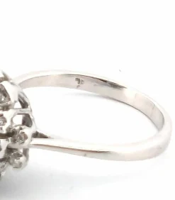 Bague en or blanc avec saphir et diamants