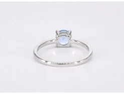 Bague en or blanc avec topaze