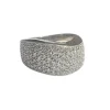 Bague en or blanc de style contemporain avec diamants