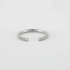 Bague en or blanc diamants