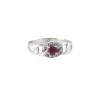 Bague en Or blanc, diamants & rubis