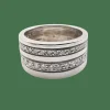 Bague en or blanc diamants