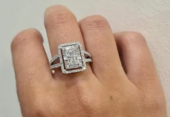 Bague en Or blanc diamants