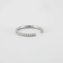 Bague en or blanc diamants