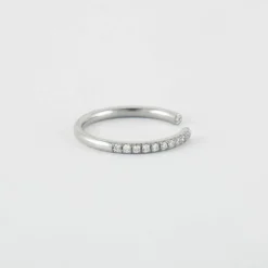 Bague en or blanc diamants